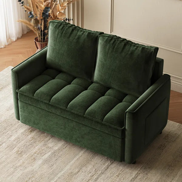 Convertible Sleeper Sofa Bed Tufted Loveseat Small Room Couch