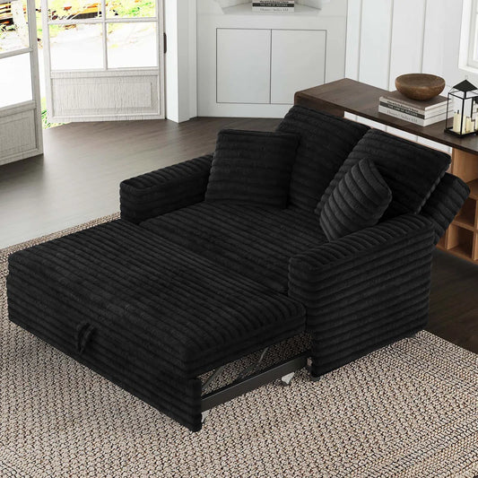 Double Seat Sofa Bed with Removable Cushion
