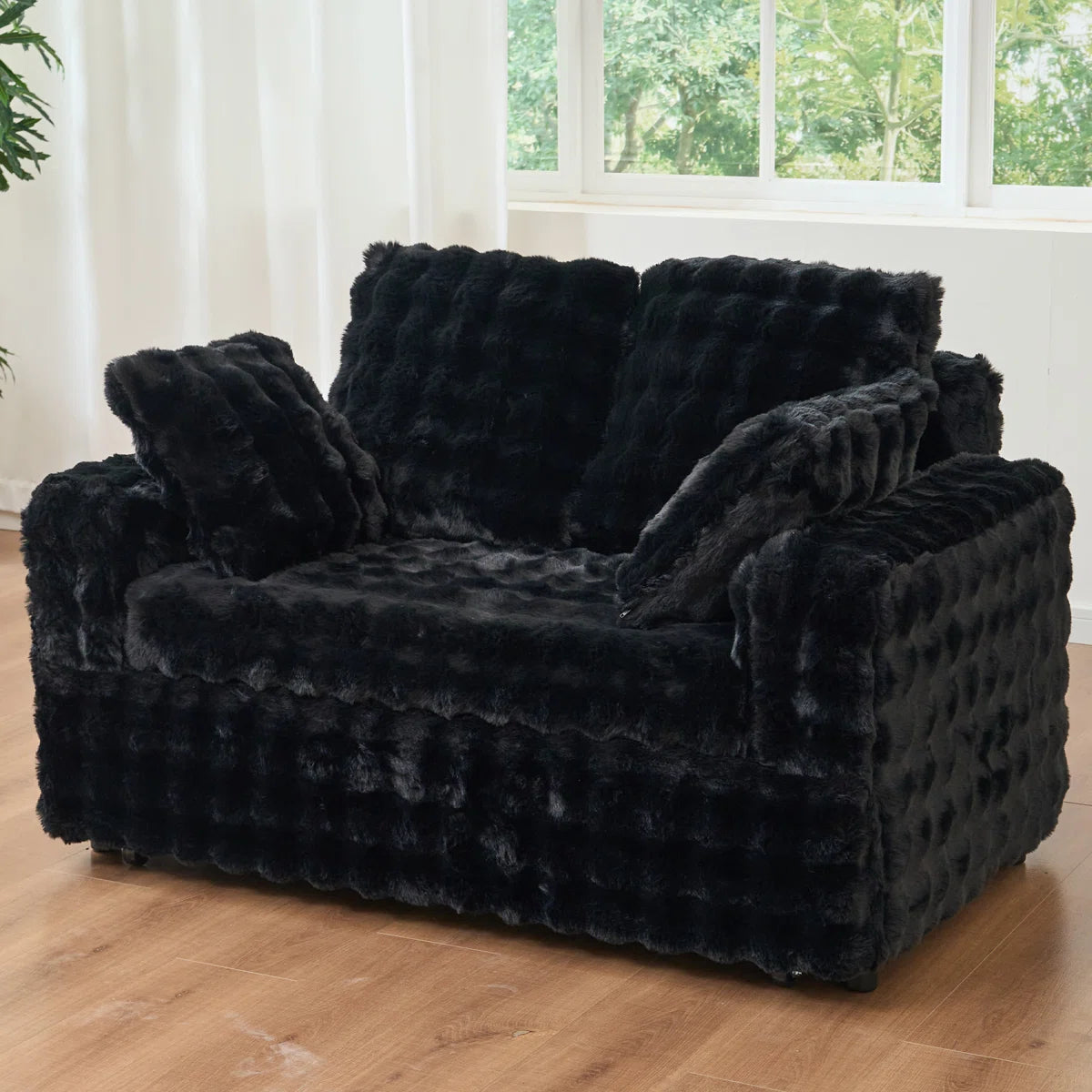 Double Seat Sofa Bed with Removable Cushion