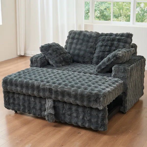 Double Seat Sofa Bed with Removable Cushion