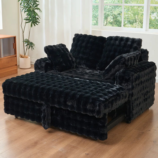 Double Seat Sofa Bed with Removable Cushion