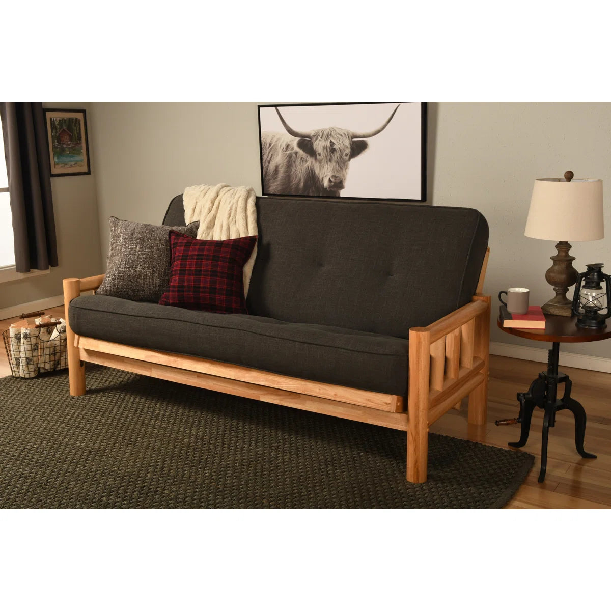 Full / Double 81'' Upholstered Futon And Mattress