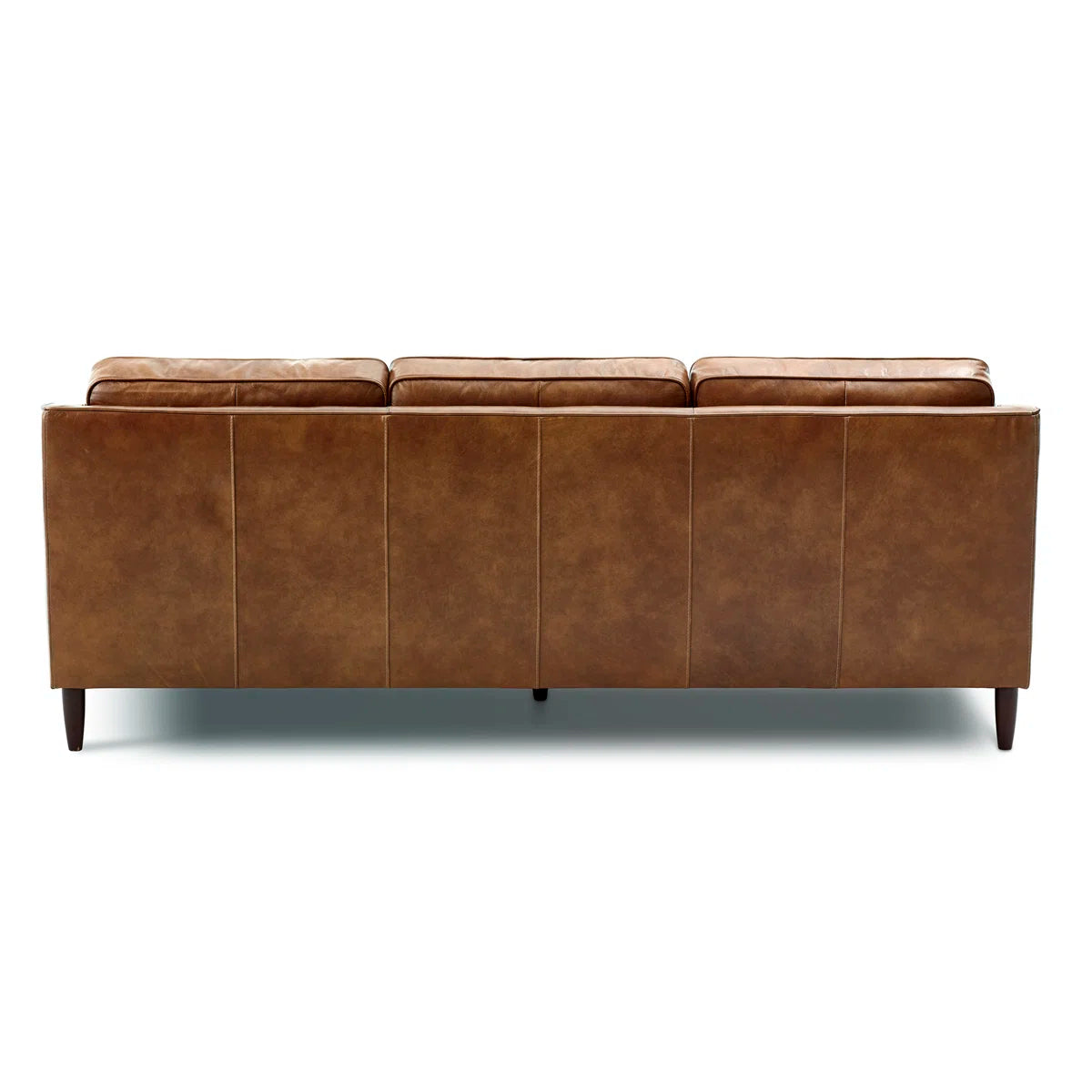Genuine Leather Square Arm Sofa