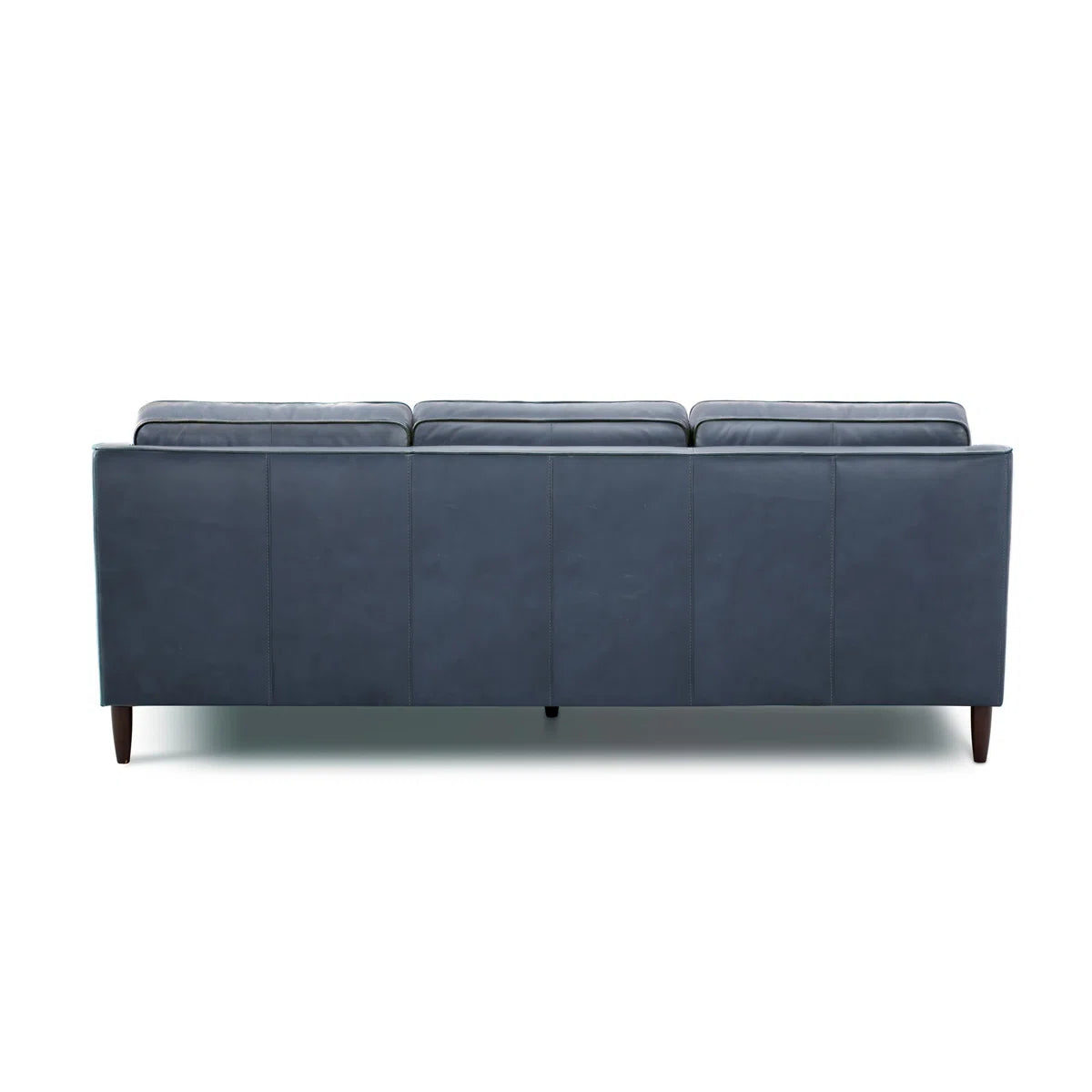 Genuine Leather Square Arm Sofa