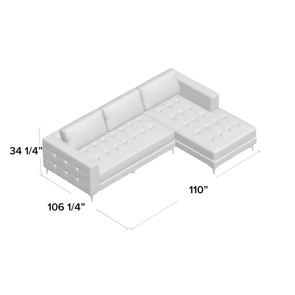 L-Shaped Sectional Right Hand Facing