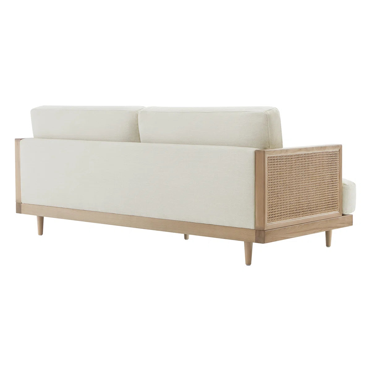 Natural Cane Upholstered Sofa