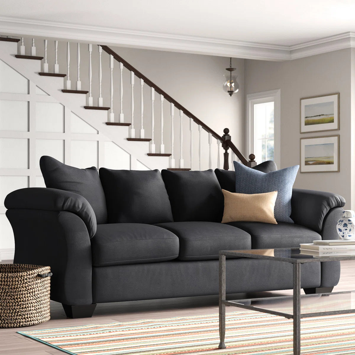 Best Pillow Top Arm Sofa for living room