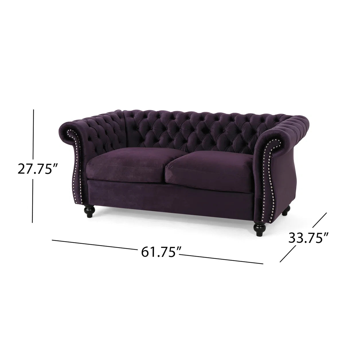 Rolled Arm Loveseat
