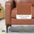 68.9" Square Arm Faux Leather Sofa