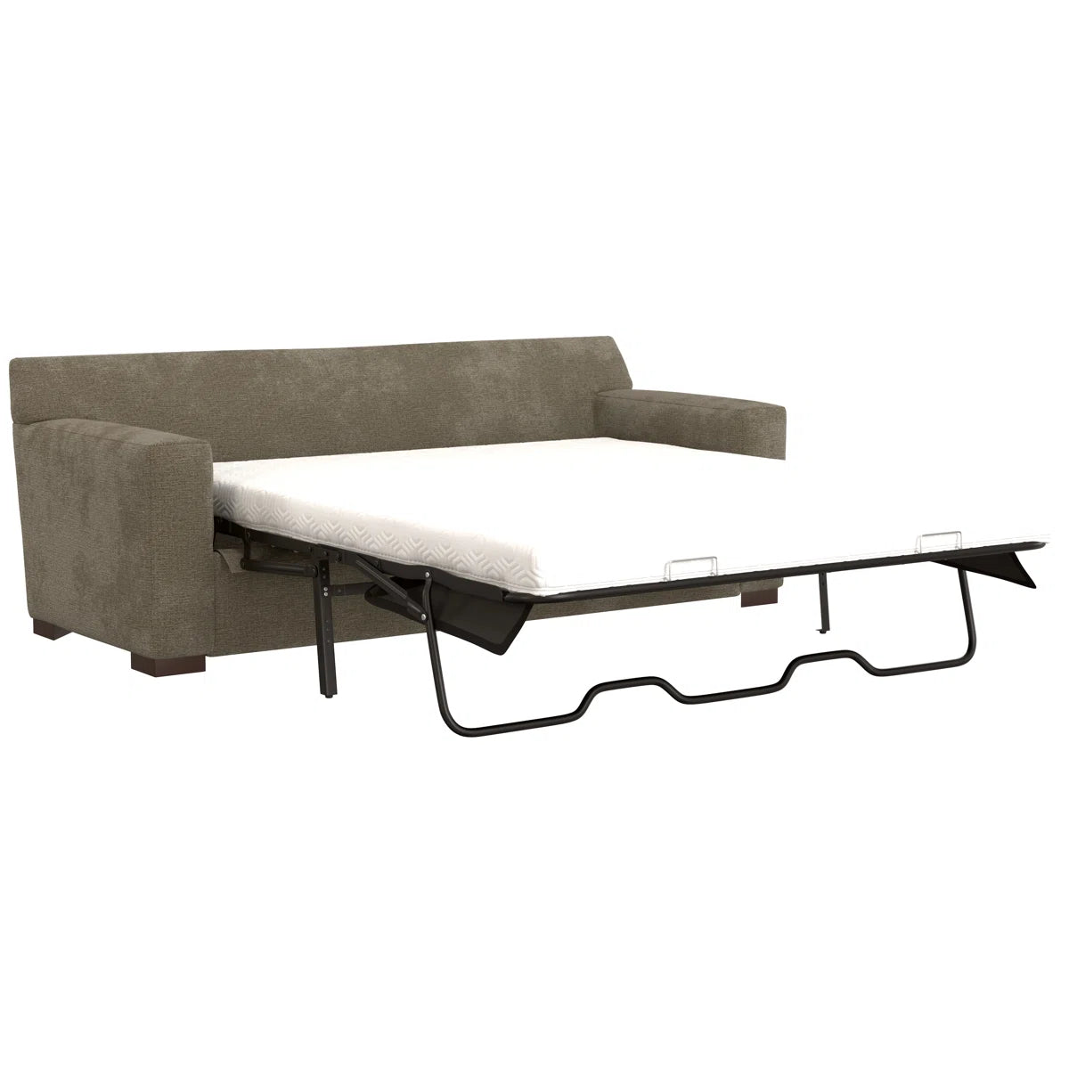 Square Arm Sleeper Sofa with Reversible Cushions