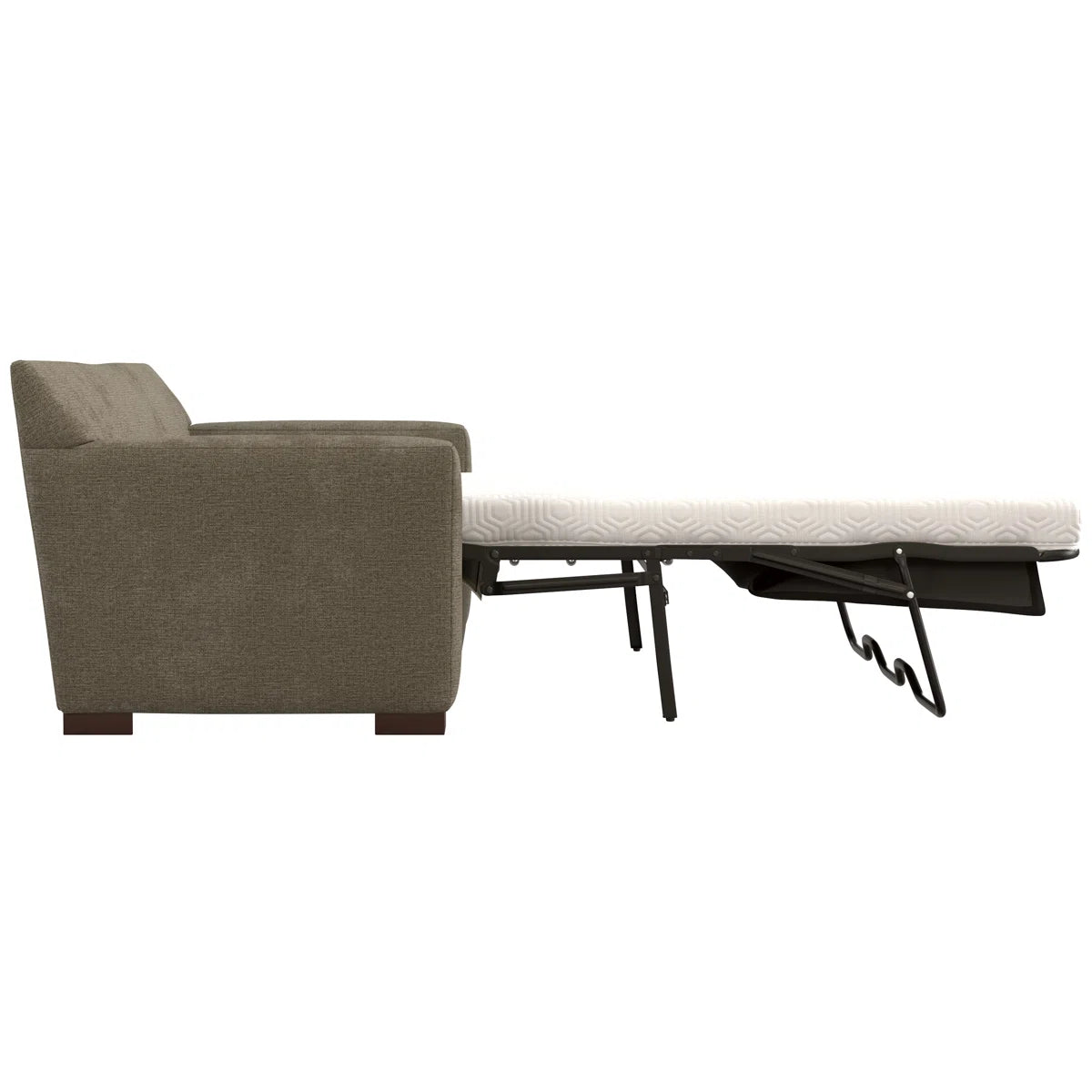 Square Arm Sleeper Sofa with Reversible Cushions