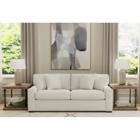 Square Arm Sleeper Sofa with Reversible Cushions