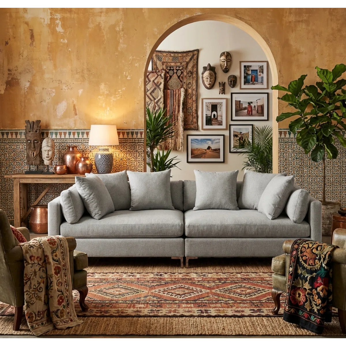 Square Arm Sofa