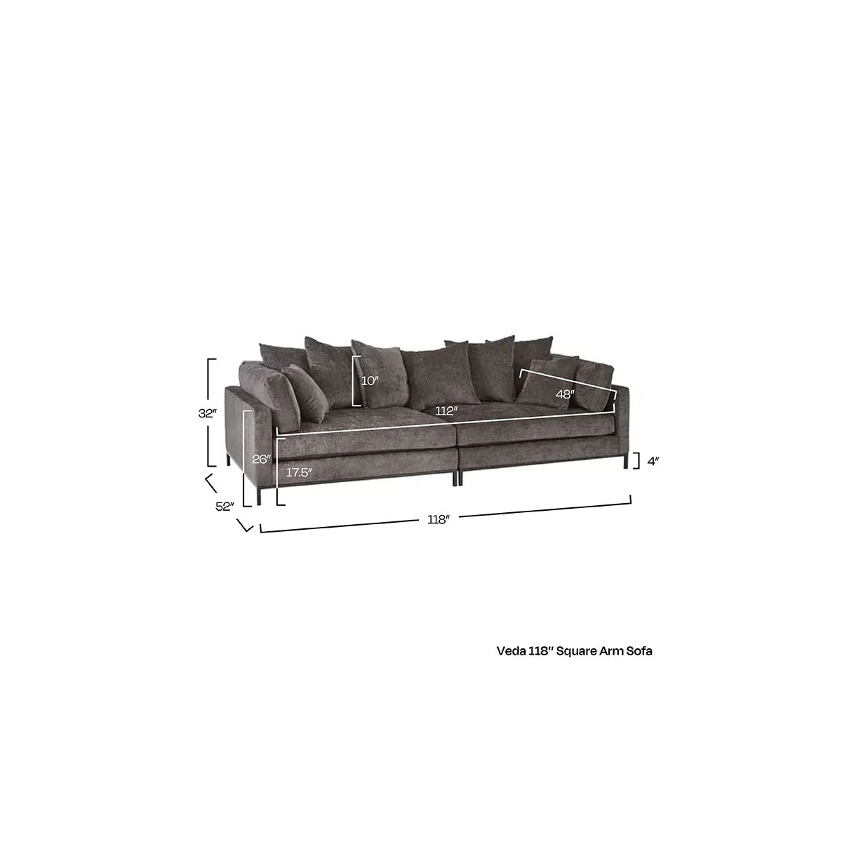 Square Arm Sofa