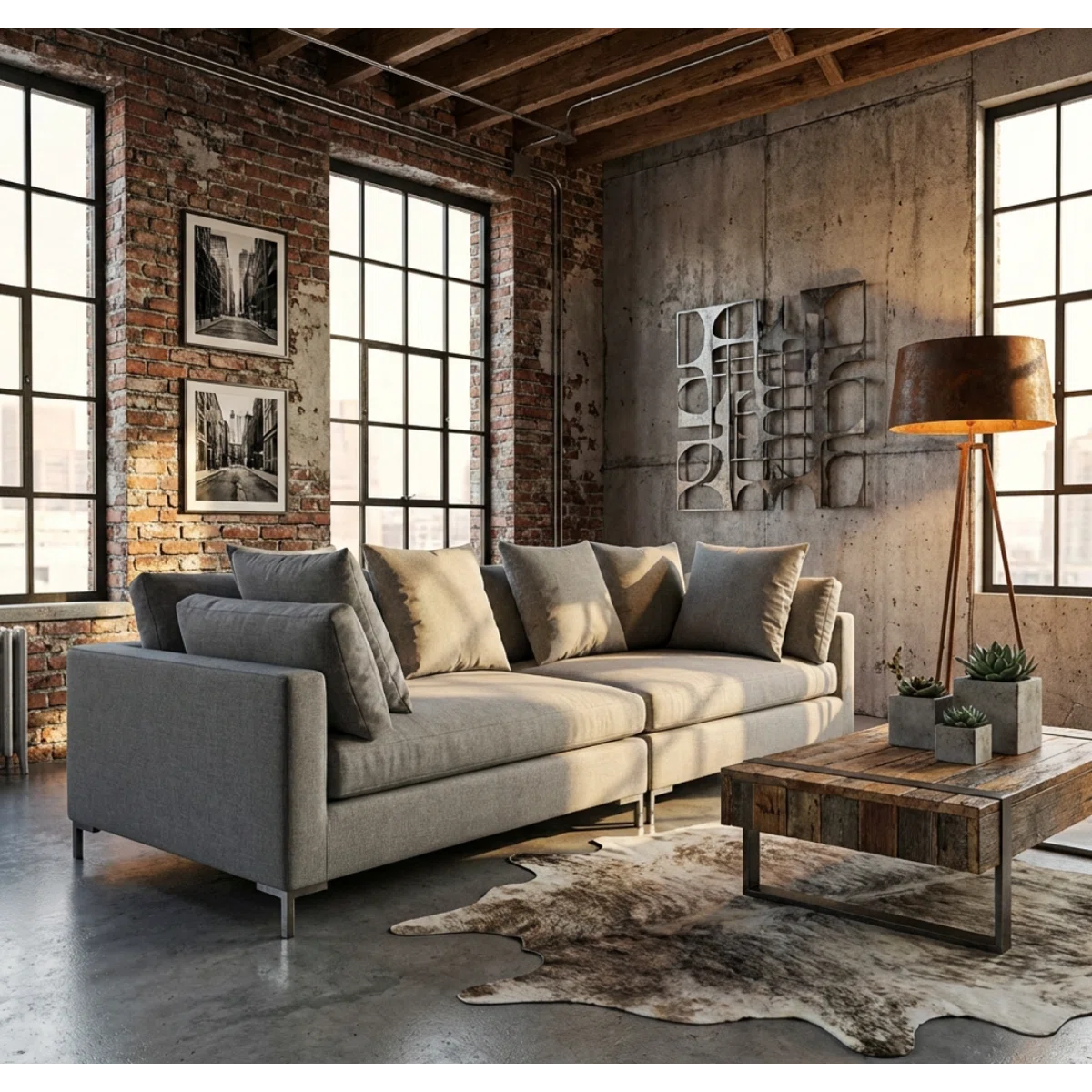 Square Arm Sofa