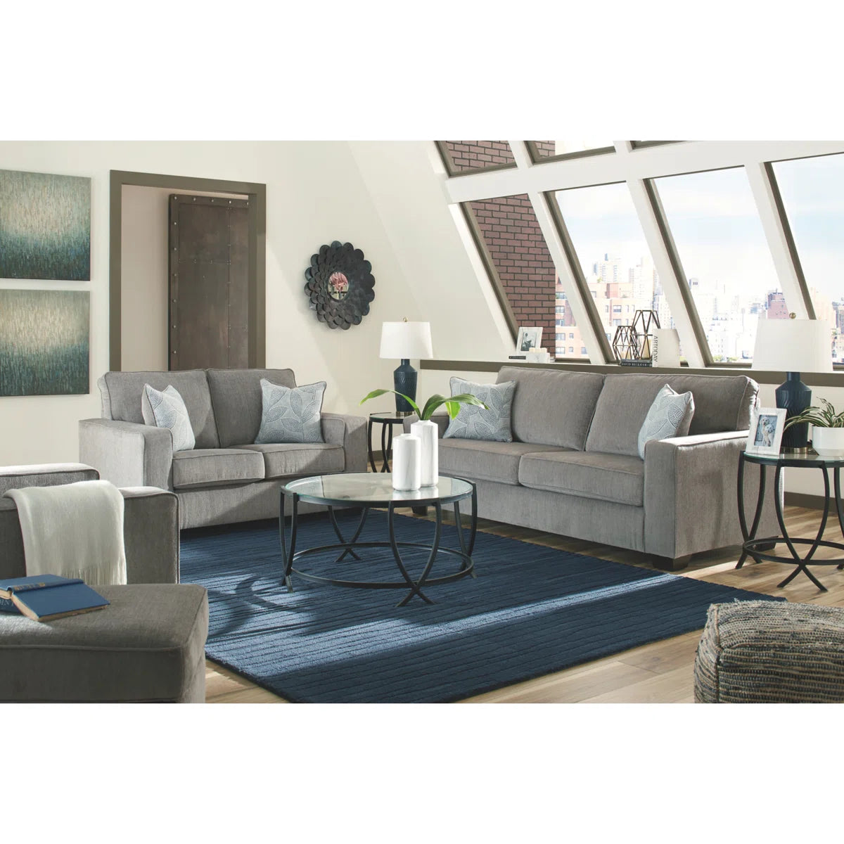 85" Square Arm Sofa Bed