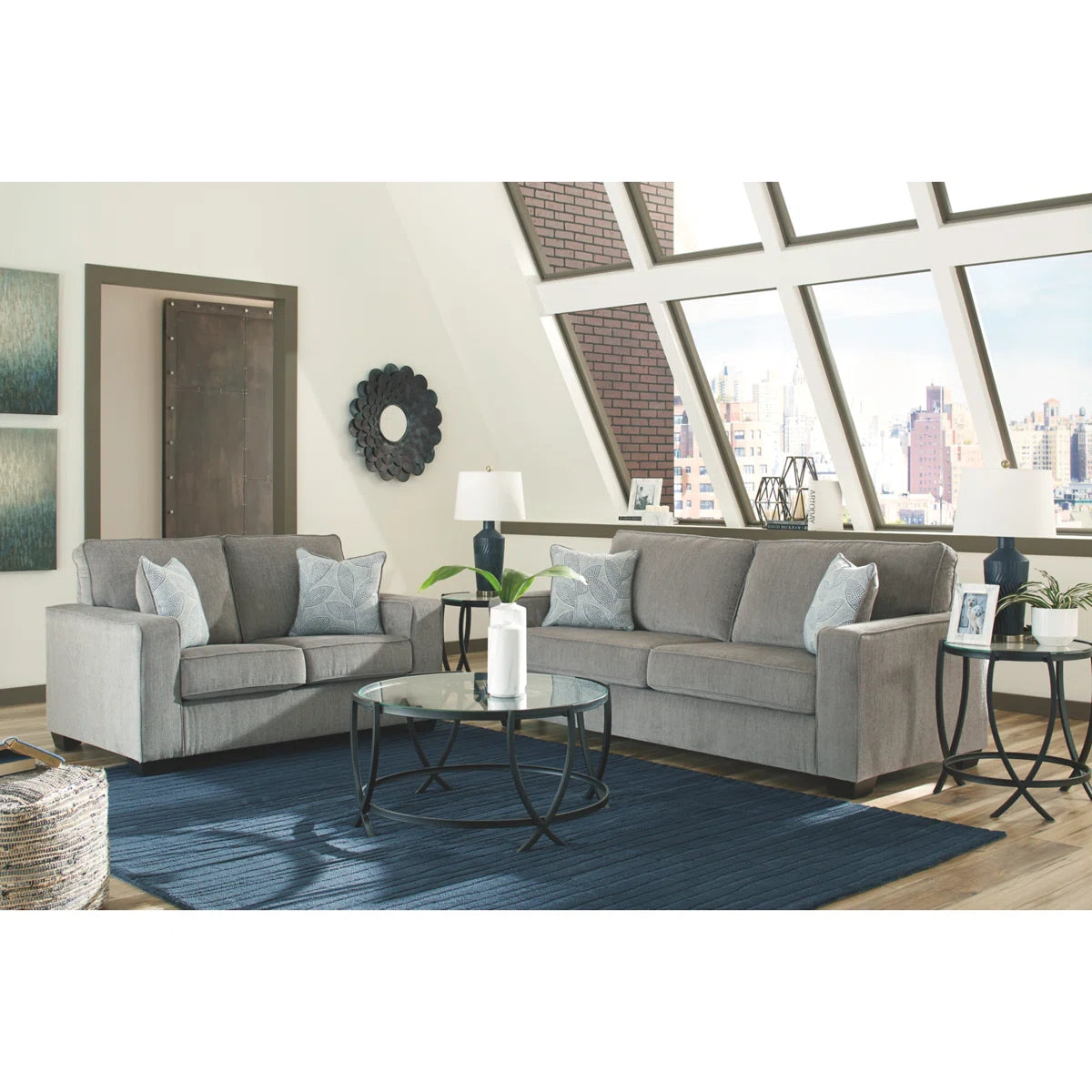 85" Square Arm Sofa Bed