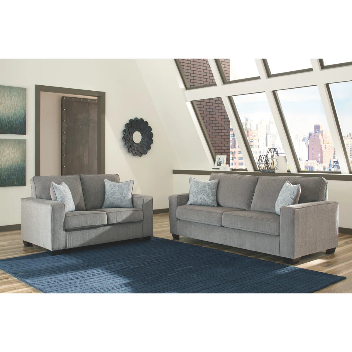 85" Square Arm Sofa Bed