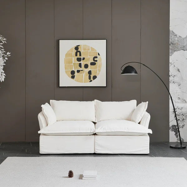 Upholstered Loveseat, Cloud Sofa Modular Sectional Sofa for Living Room Bedroom