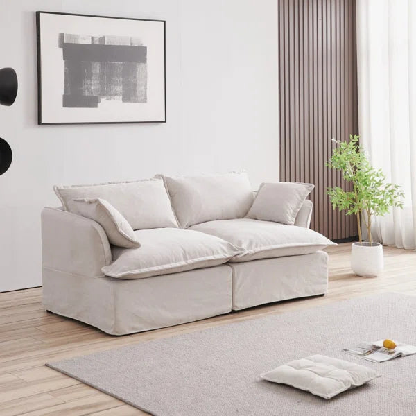 Upholstered Loveseat, Cloud Sofa Modular Sectional Sofa for Living Room Bedroom