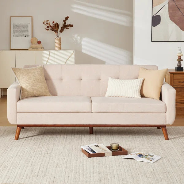 Tufted Upholstered Love Seat Sofa Couches Small Couch for Living Room & Apartment
