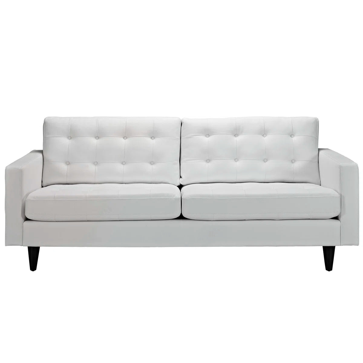 Tufted Bonded Leatherette Sofa