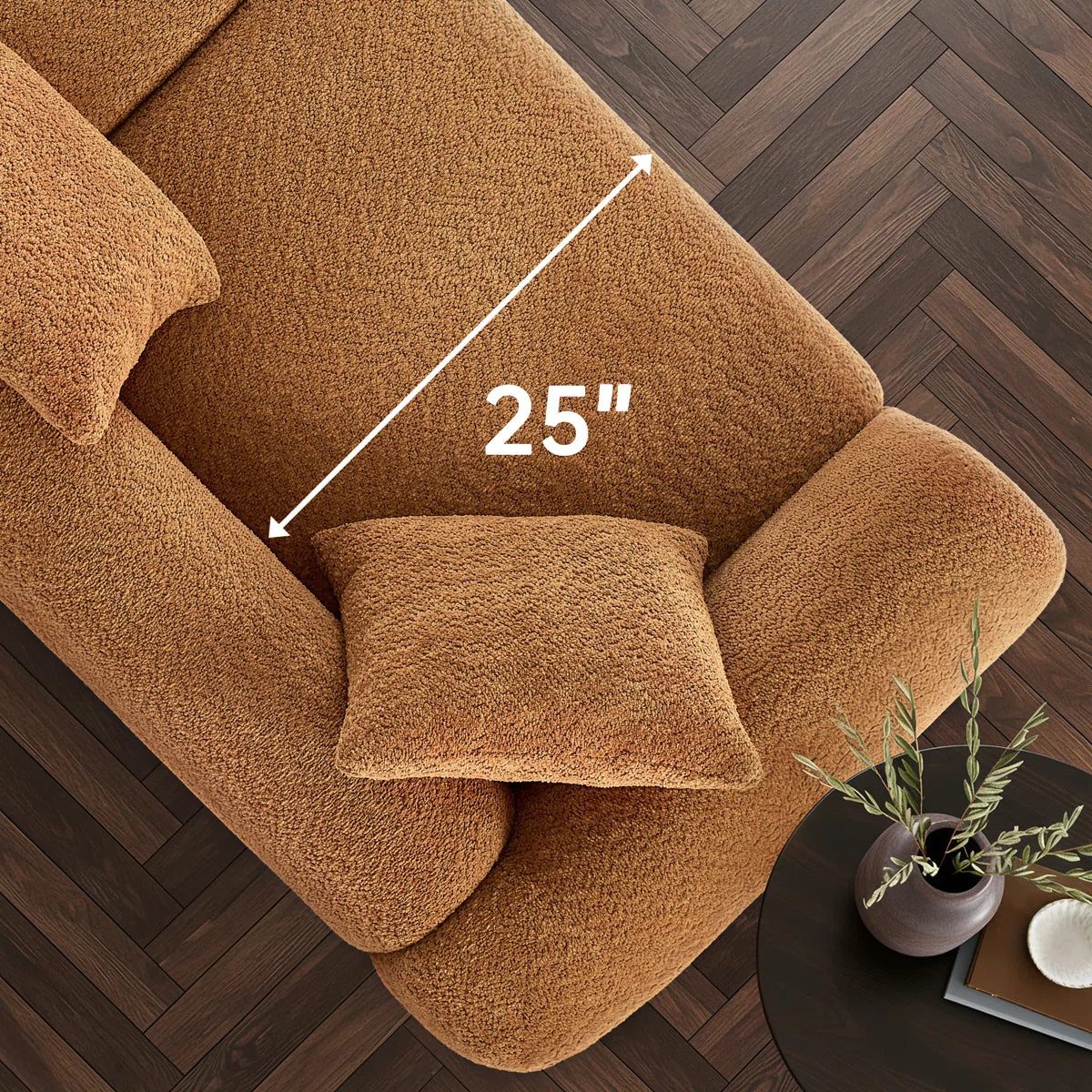 Upholstered Cloud Sofa With Wood Legs