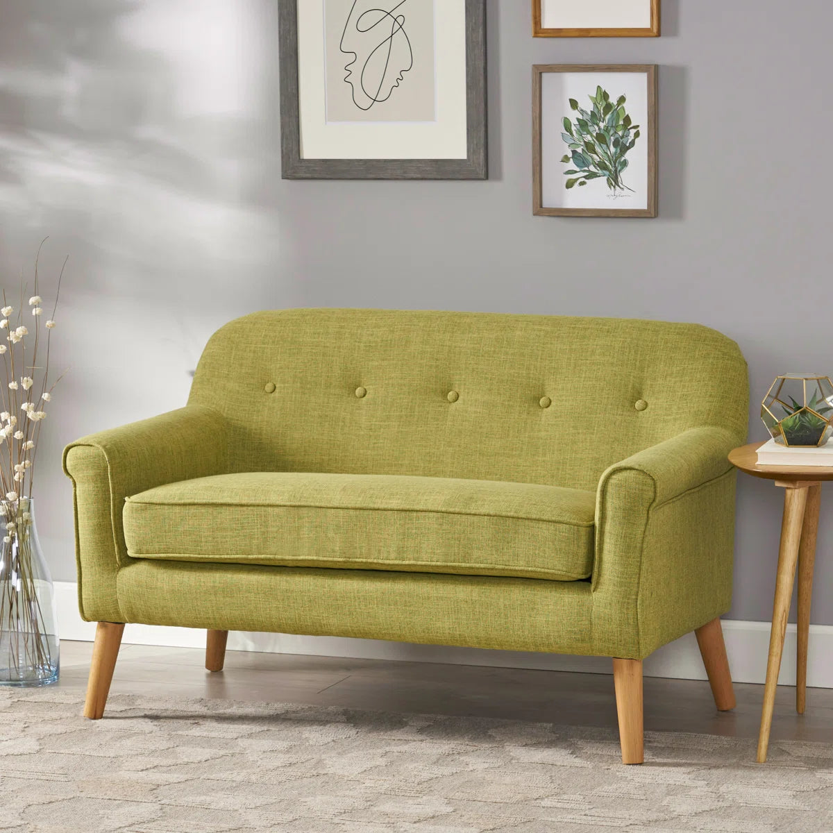 Upholstered Loveseat:- Perfect For Couple Use in Living Room