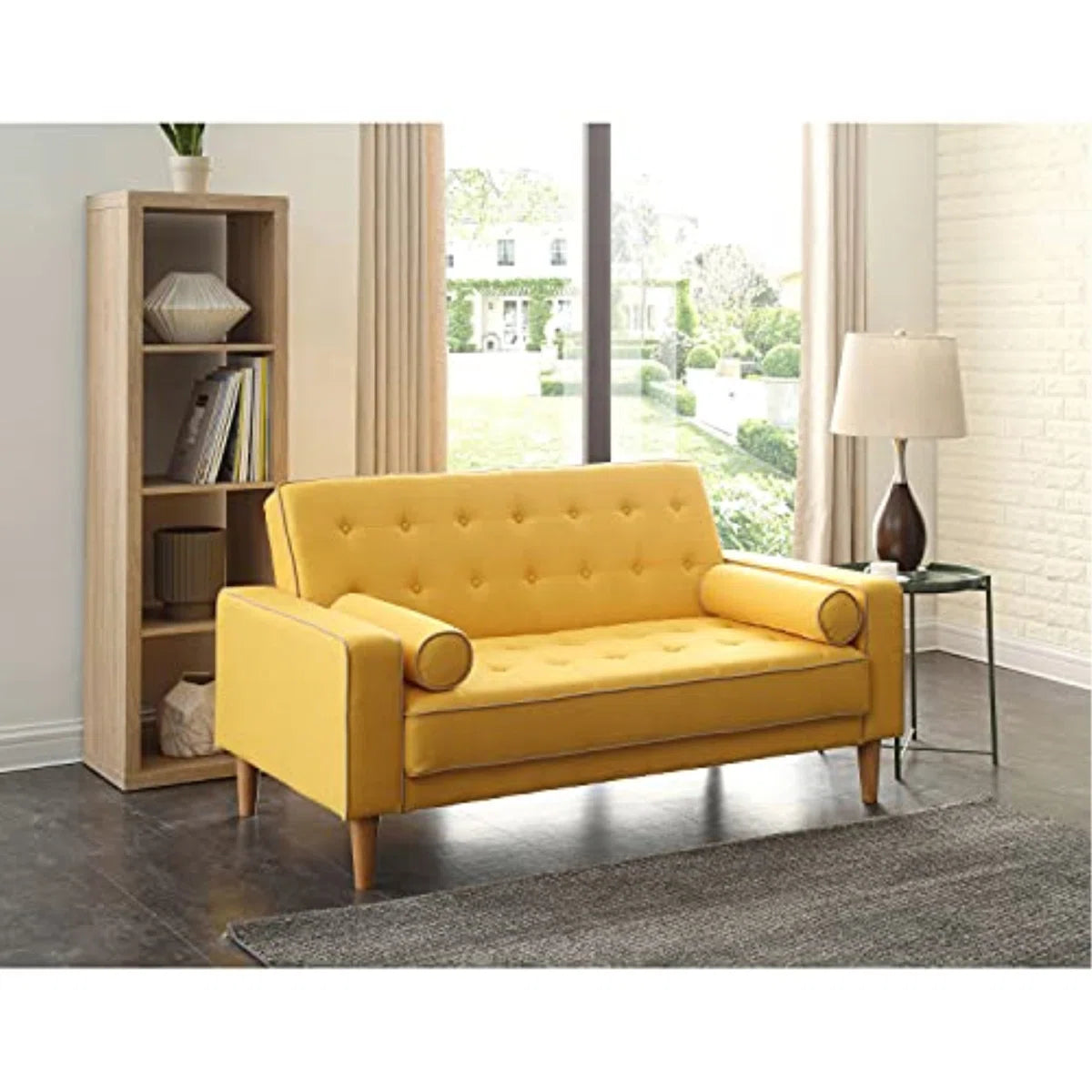 2 Seater Upholstered Sofa Bed:- Multicolour Options Available For Home & Office Use.