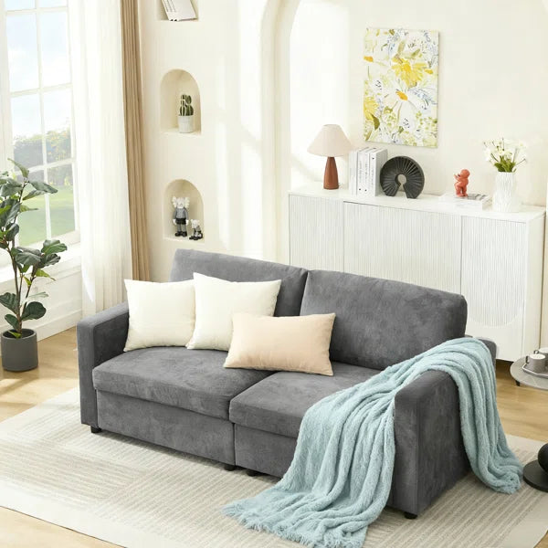 79.6" Upholstered Sofa Chenille Modern Couch