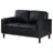 Upholstered Track Arm Loveseat Black