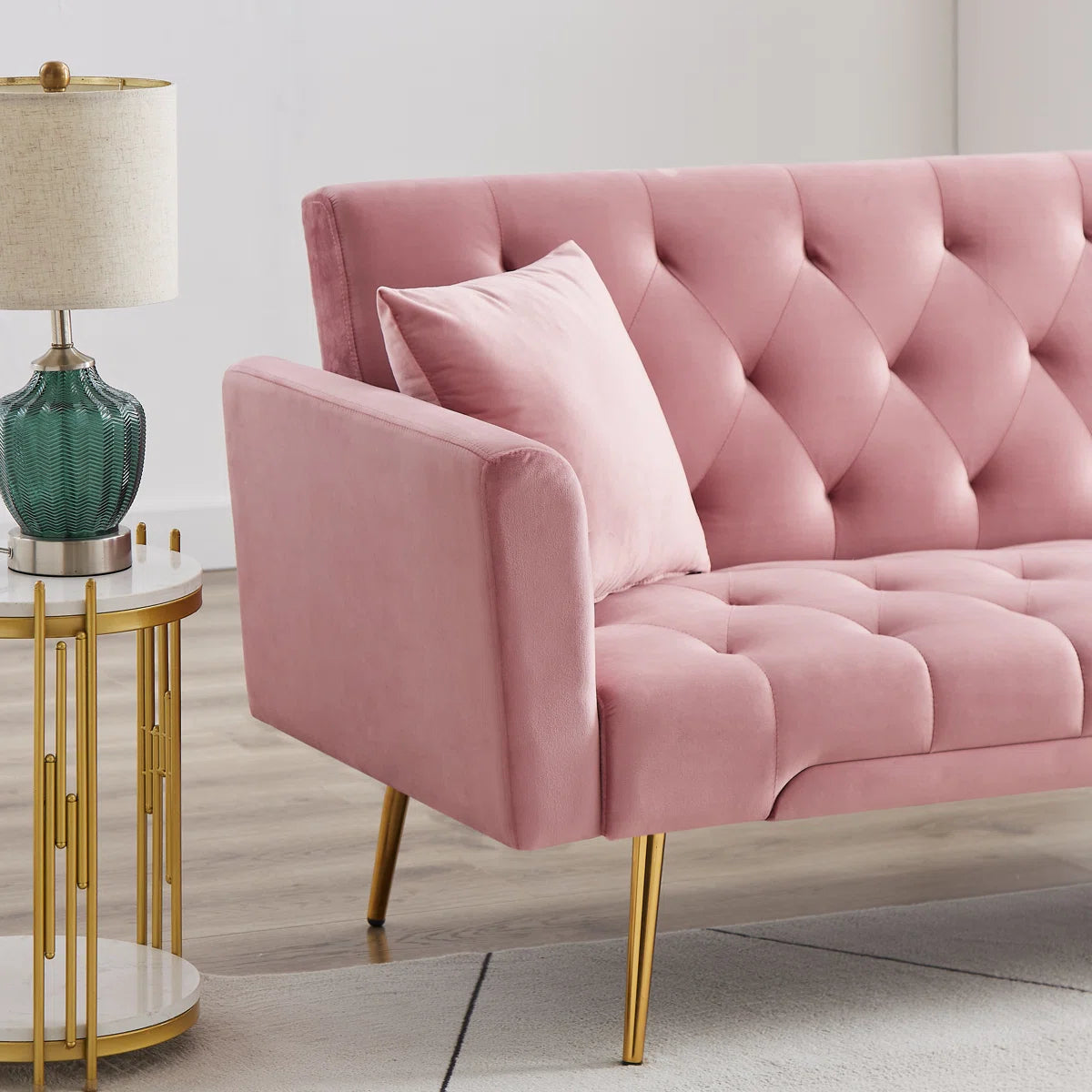 Modern Style 71.65‘’ Upholstered Velvet Sleeper Sofa