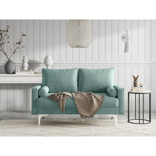 58" Velvet Square Arm Sofa Loveseat
