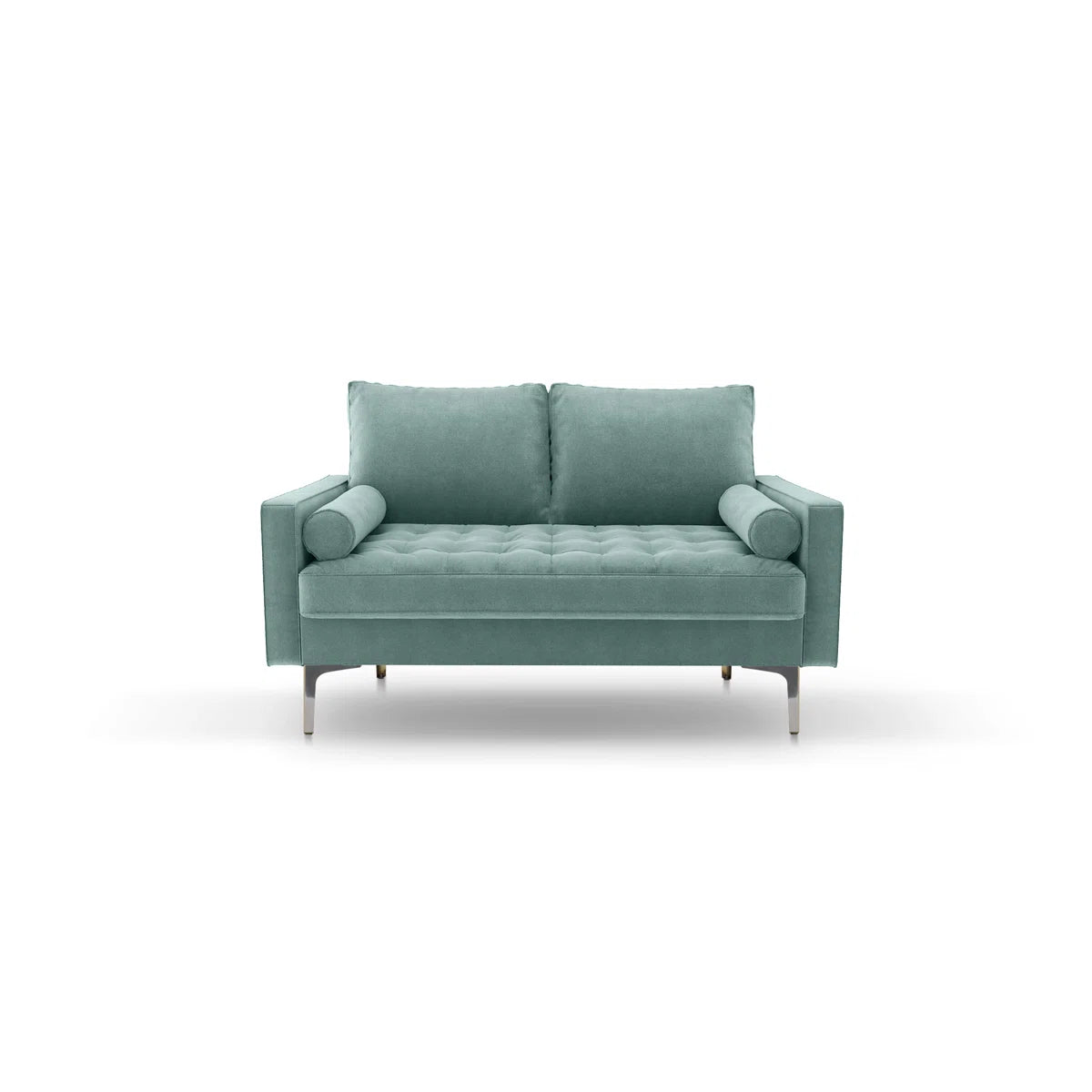 58" Velvet Square Arm Sofa Loveseat