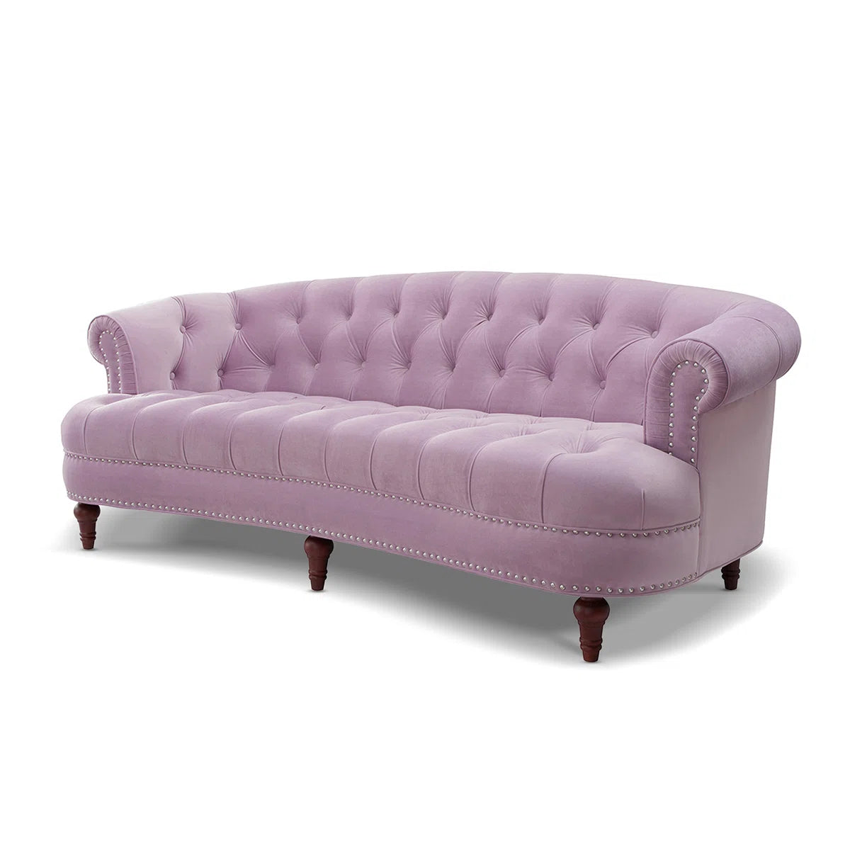 Velvet Rolled Arm Chesterfield