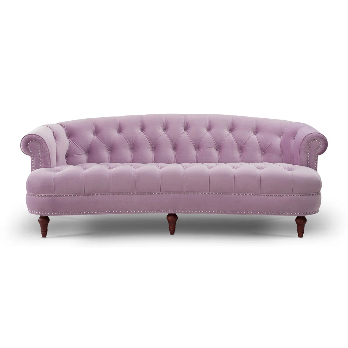 Velvet Rolled Arm Chesterfield