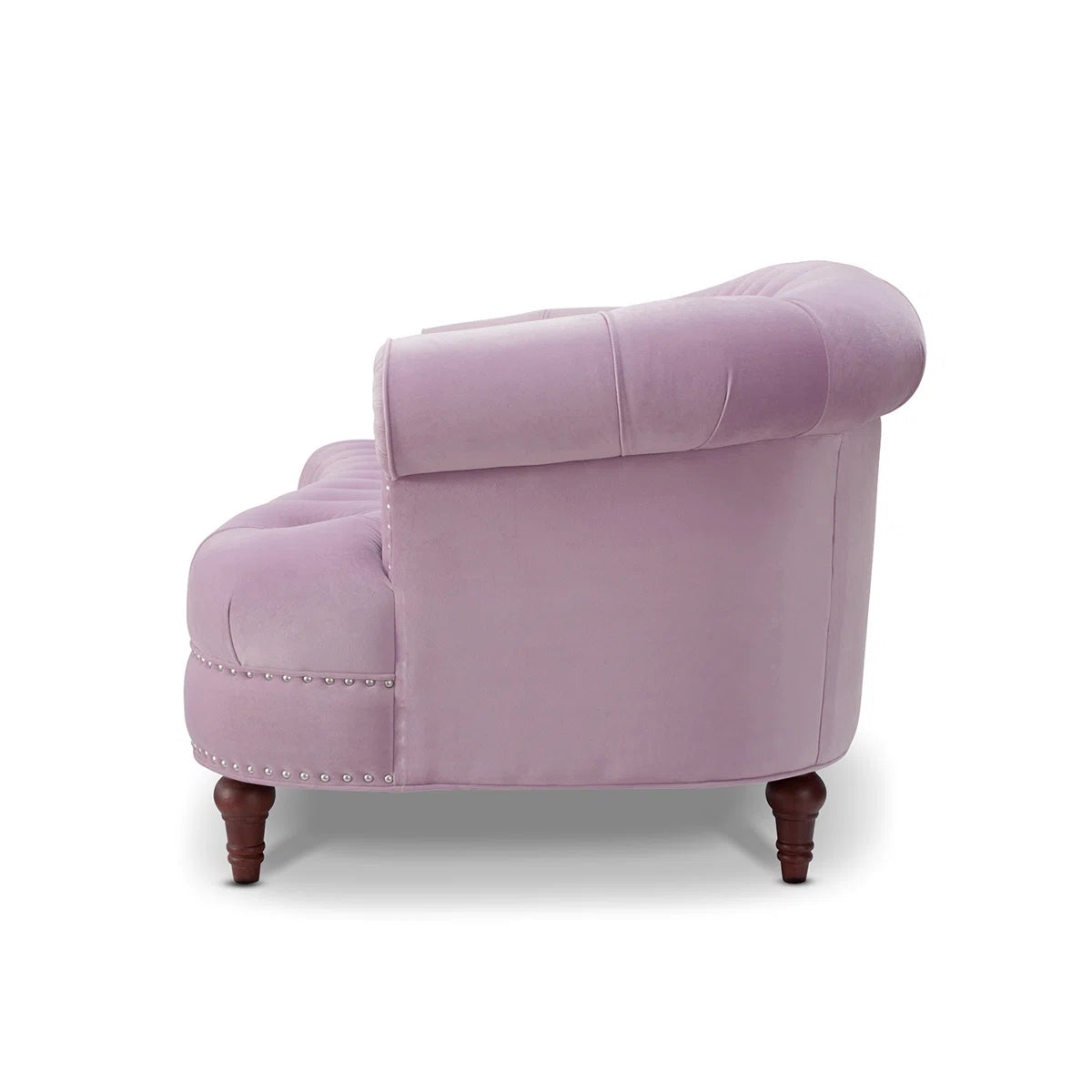 Velvet Rolled Arm Chesterfield
