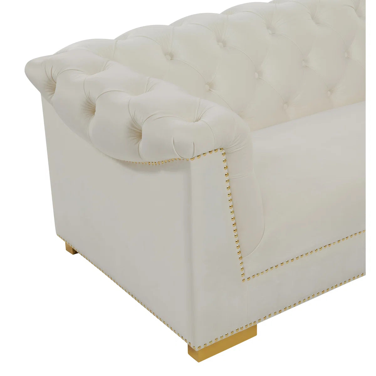 Velvet Rolled Arm Sofa