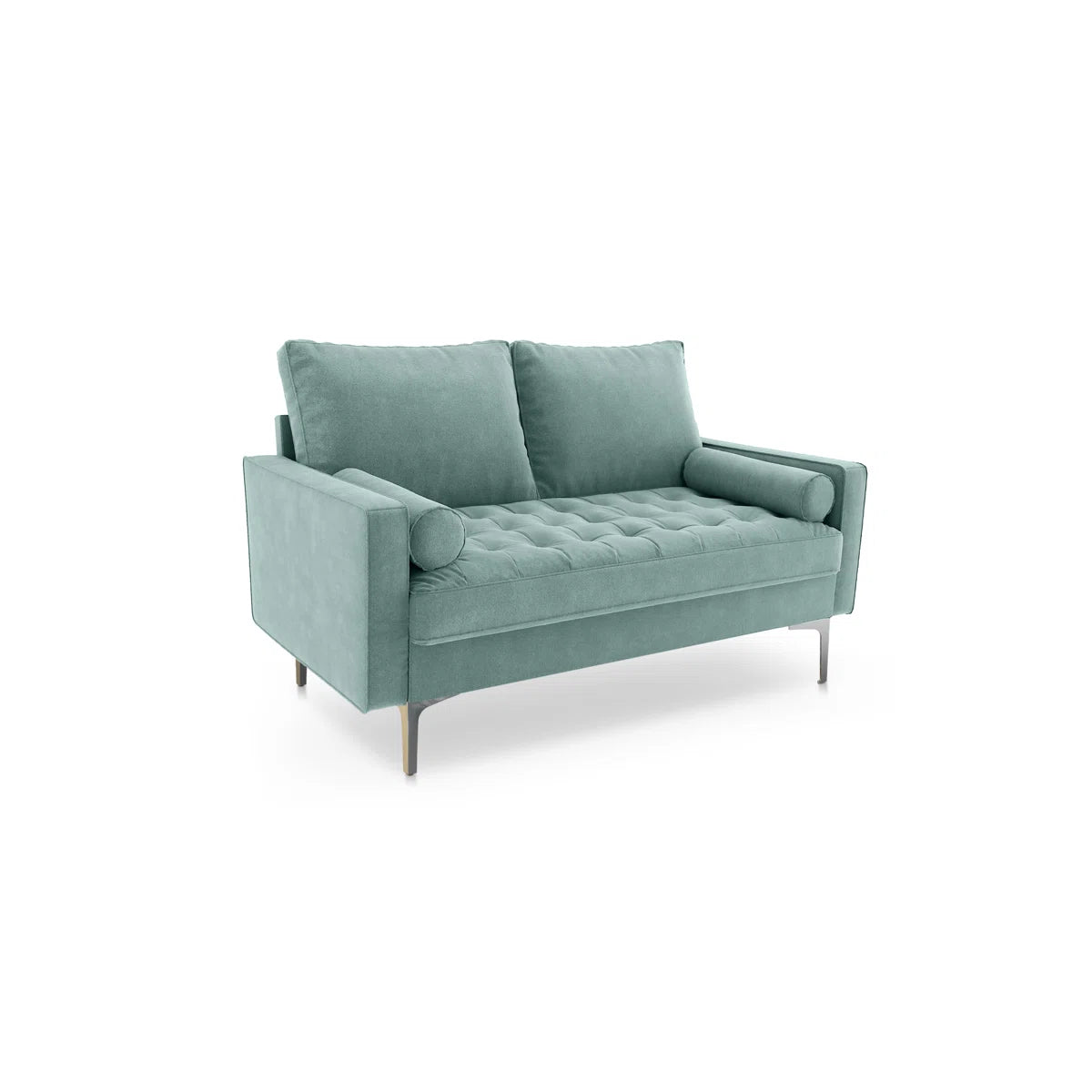 58" Velvet Square Arm Sofa Loveseat