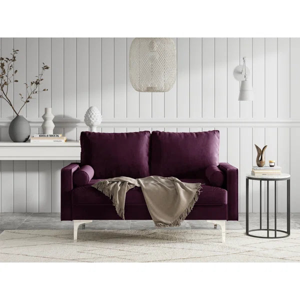 58" Velvet Square Arm Sofa Loveseat