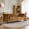 77'' W Mid Century Upholstery Tufted Sofa