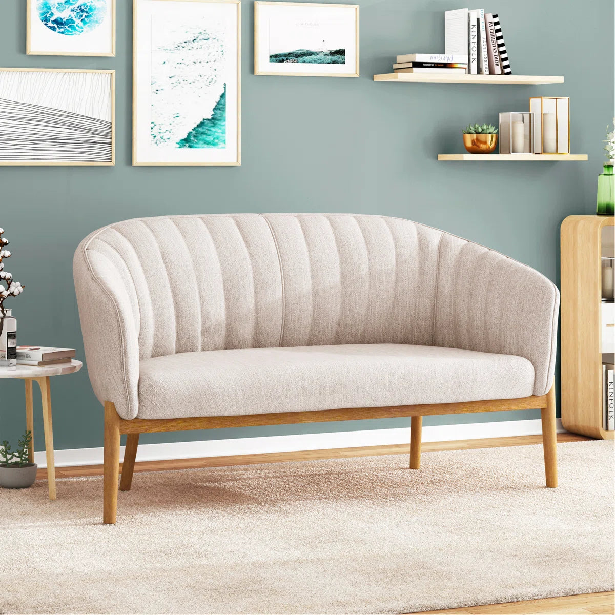 Recessed Arm Loveseat