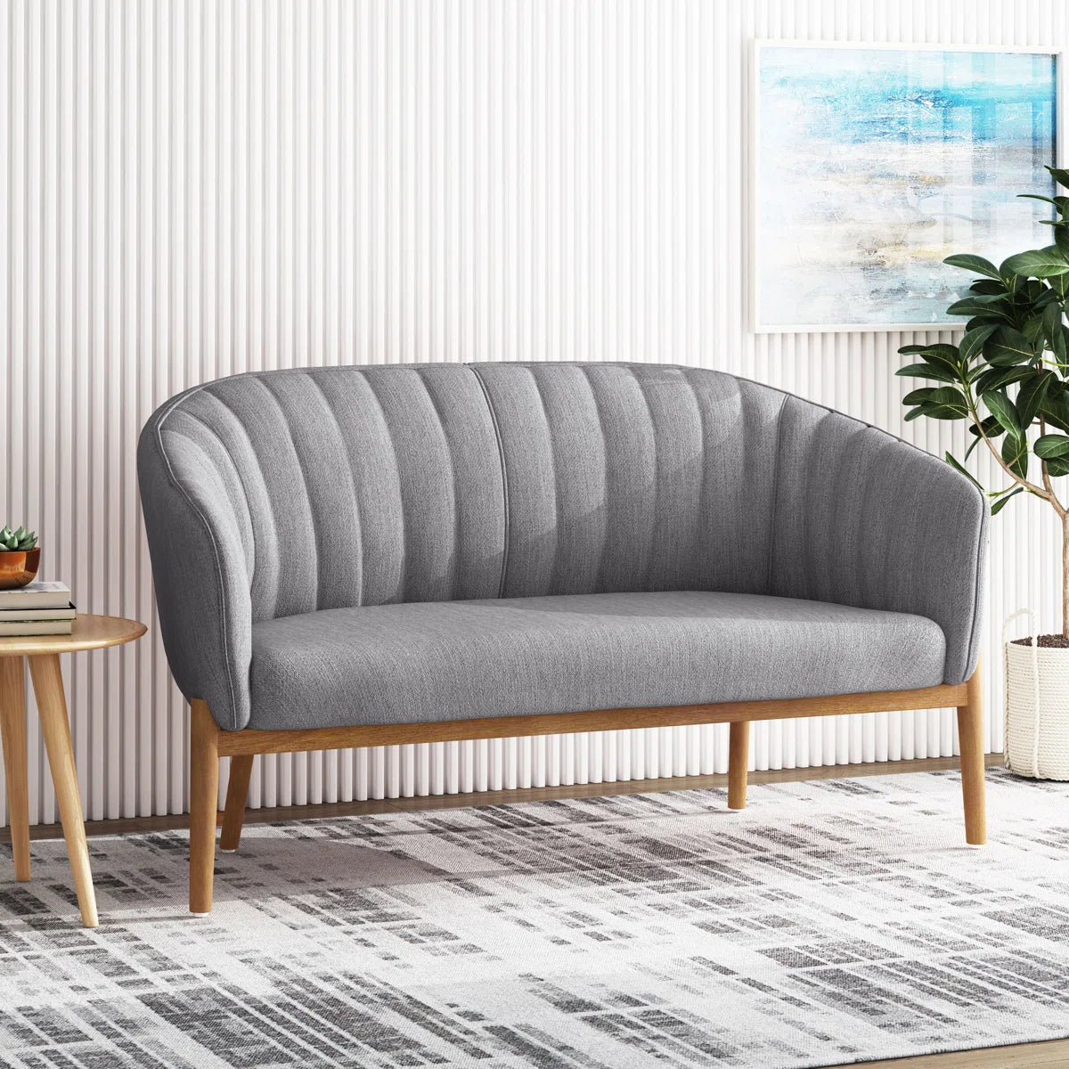 Recessed Arm Loveseat
