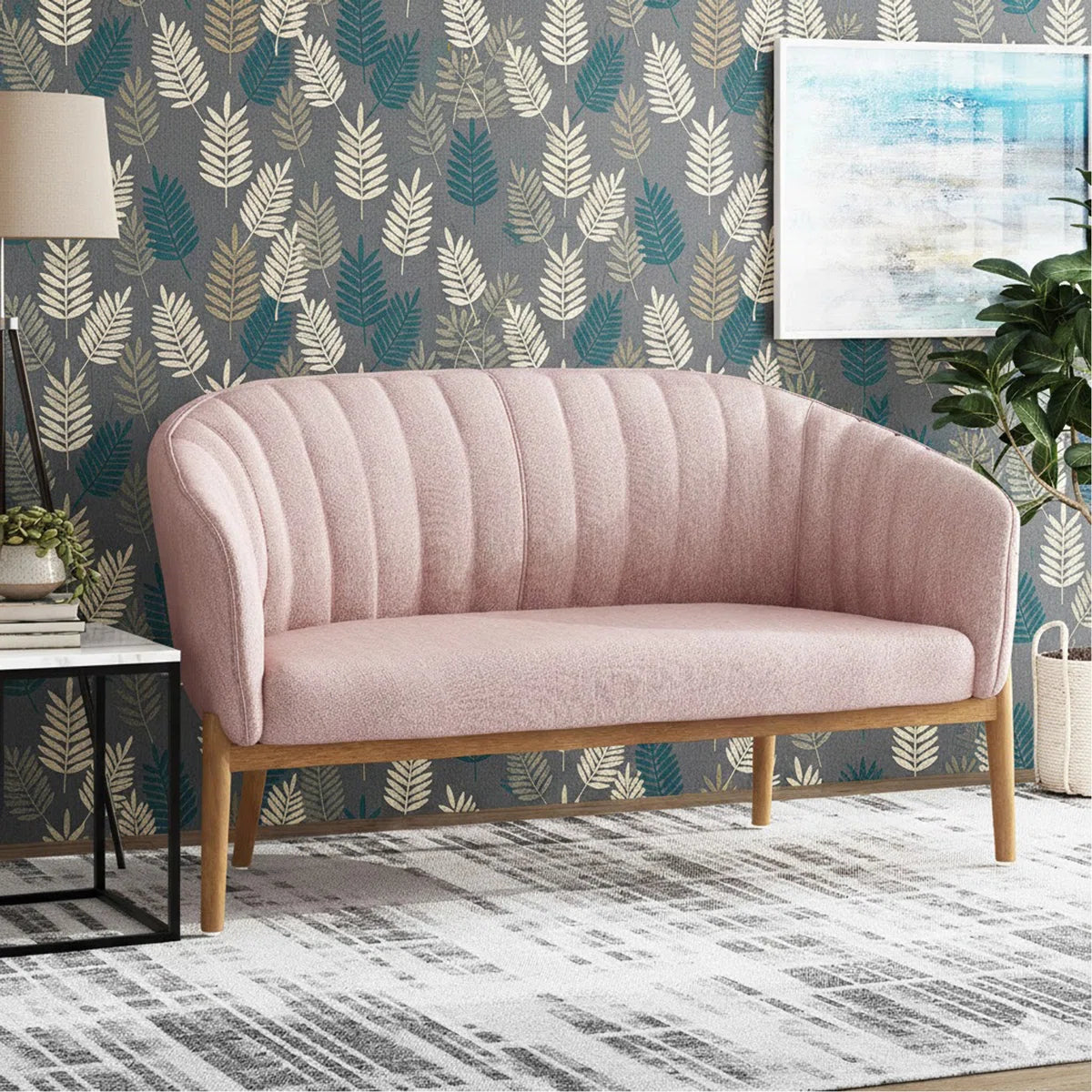 Recessed Arm Loveseat