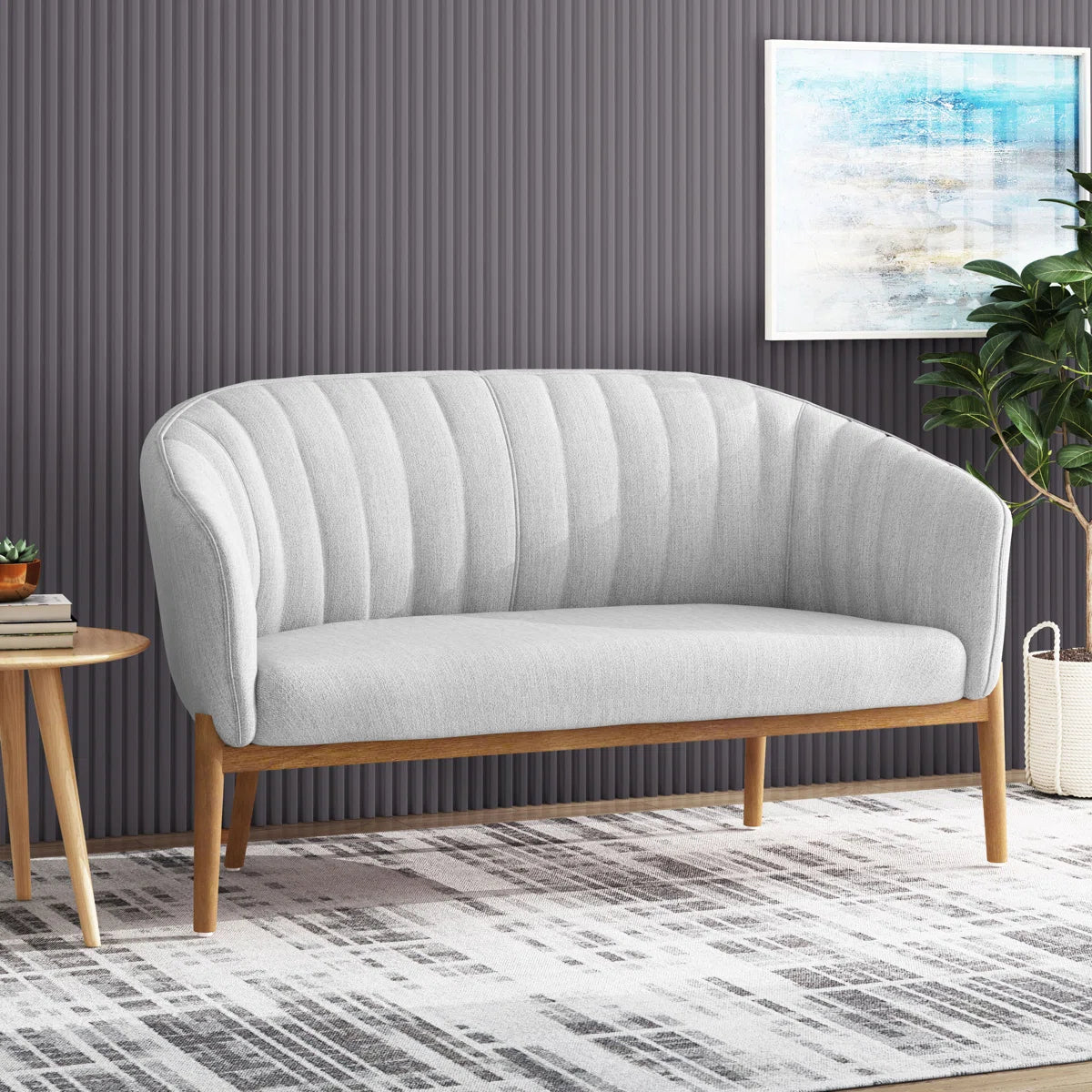 Recessed Arm Loveseat